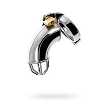 Load image into Gallery viewer, Silver Metal Cock Cage w Rings and Lock
