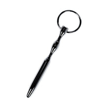 Load image into Gallery viewer, Silver Metal Bullet Shaped Urethral Plug w Ring
