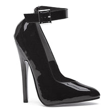Load image into Gallery viewer, Fetish Pump w Ankle Strap Black 6in
