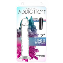 Load image into Gallery viewer, Addiction Crystal Straight 7&quot; Dildo &amp; Bonus Power Bullet Vibrator Dong Sex Toy
