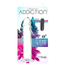 Load image into Gallery viewer, Crystal Dildo Straight 8in Clear
