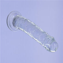 Load image into Gallery viewer, Crystal Dildo Straight 8in Clear
