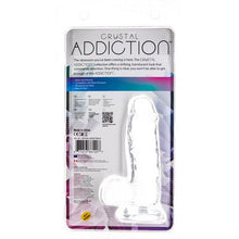 Load image into Gallery viewer, Addiction Crystal 6&quot; Dildo with Balls &amp; Bonus Power Bullet Vibrator Dong Sex Toy
