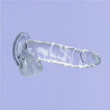Load image into Gallery viewer, Addiction Crystal 7&quot; Dildo with Balls &amp; Bonus Power Bullet Vibrator Dong Sex Toy
