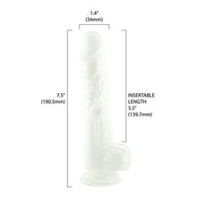Load image into Gallery viewer, Pearl Dildo 7.5in Pearl White
