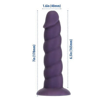 Load image into Gallery viewer, Unicorn Dildo 7in Purple
