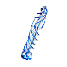Load image into Gallery viewer, Sexus Glass Dildo Blue Helix 18.7cm
