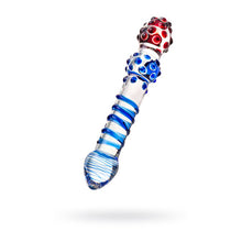 Load image into Gallery viewer, Sexus Glass Dildo Blue Red 20.5cm
