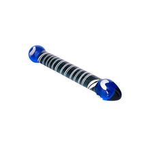 Load image into Gallery viewer, Sexus Glass Dildo Duo Blue 20cm
