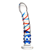 Load image into Gallery viewer, Sexus Glass Dildo Blue Tip 18cm
