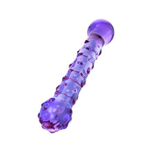 Load image into Gallery viewer, Sexus Glass Dildo Duo Purple 19.6cm
