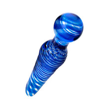 Load image into Gallery viewer, Sexus Glass Dildo Blue 17cm
