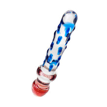 Load image into Gallery viewer, Sexus Glass Dildo Blue/Red 20 cm
