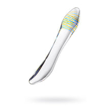 Load image into Gallery viewer, Sexus Glass Dildo Yellow/Blue 20cm
