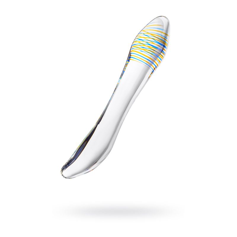 Sexus Glass Dildo Yellow/Blue 20cm