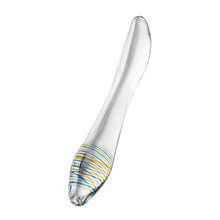 Load image into Gallery viewer, Sexus Glass Dildo Yellow/Blue 20cm
