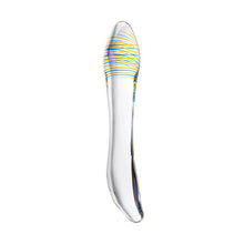 Load image into Gallery viewer, Sexus Glass Dildo Yellow/Blue 20cm
