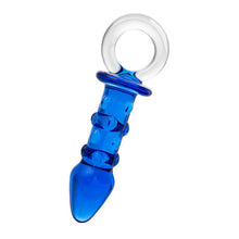 Load image into Gallery viewer, Sexus Glass Butt Plug Navy 16cm
