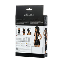Load image into Gallery viewer, Glossy Wetlook Dress w Studs Michelle
