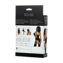 Load image into Gallery viewer, Glossy Wetlook Lace Up Bodysuit Katherin
