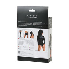 Load image into Gallery viewer, Glossy Wetlook Bodysuit w Zip Alessia
