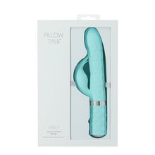 Load image into Gallery viewer, Pillow Talk Lively Rotating Shaft G Spot Rabbit Vibrator Teal
