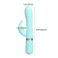 Load image into Gallery viewer, Pillow Talk Lively Rotating Shaft G Spot Rabbit Vibrator Teal

