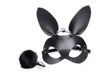 Load image into Gallery viewer, Bunny Tail Anal Plug and Mask Set
