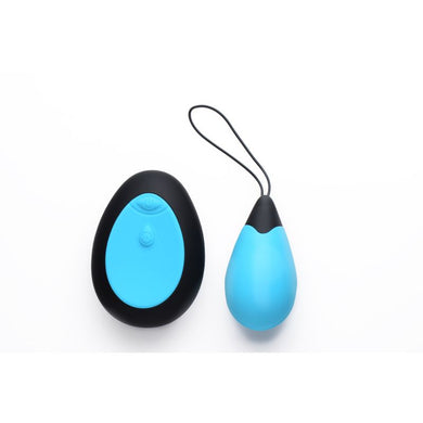 10X Vibrating Egg w Remote - Blue - LOVEBEE