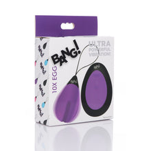 Load image into Gallery viewer, 10X Vibrating Egg w/Remote - Purple - LOVEBEE

