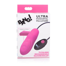 Load image into Gallery viewer, 7X Pulsing Rechargeable Bullet- Pink - LOVEBEE
