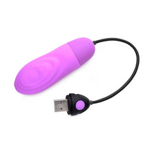 Load image into Gallery viewer, 7X Pulsing Rechargeable Bullet- Purple - LOVEBEE
