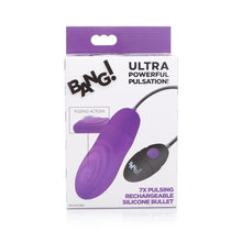 Load image into Gallery viewer, 7X Pulsing Rechargeable Bullet- Purple - LOVEBEE
