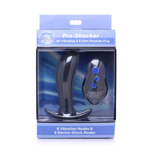 Load image into Gallery viewer, Pro-Shocker 8X Vibrating &amp; eStim Plug Black

