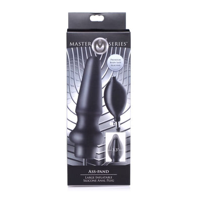 Ass Pand Large Inflatable Silicone Plug Black - LOVEBEE