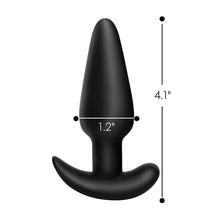 Load image into Gallery viewer, 21X Silicone Butt Plug w  Remote - Black - LOVEBEE
