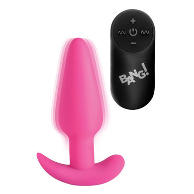 21X Silicone Butt Plug w  Remote - Pink - LOVEBEE