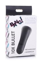 Load image into Gallery viewer, Bang! 10X Vibrating Ultra Bullet Power Vibrator Rechargeable Sex Toy Black
