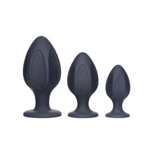 Load image into Gallery viewer, Triple Juicers Silicone Anal Plug Set Black
