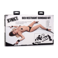 Load image into Gallery viewer, Bed Restraint Bondage Kit Black
