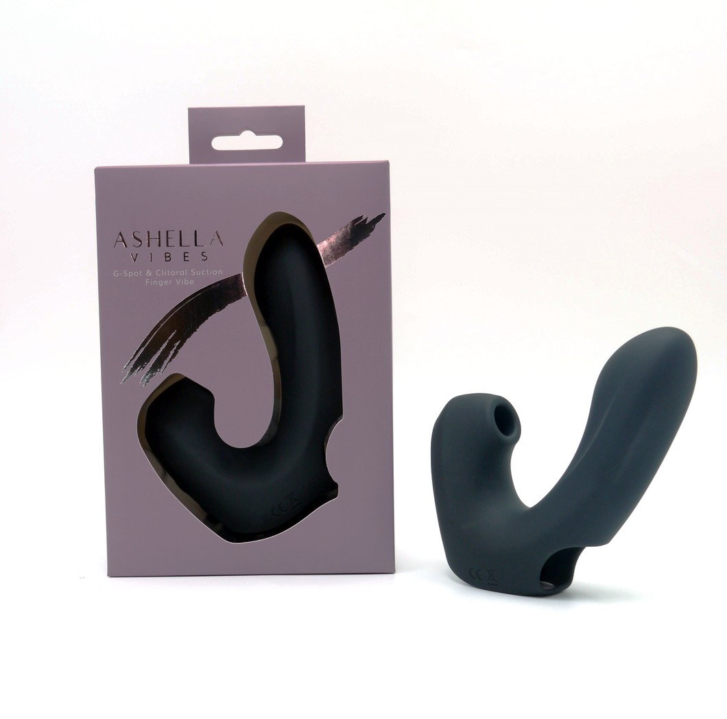 Ashella Vibes G-Spot Clitoral Suction Finger Vibe USB Vibrator