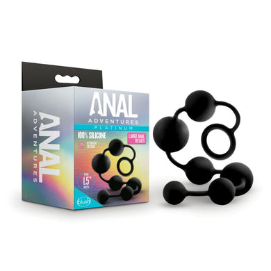 Anal Adventures Platinum Silicone Large Anal Beads - LOVEBEE