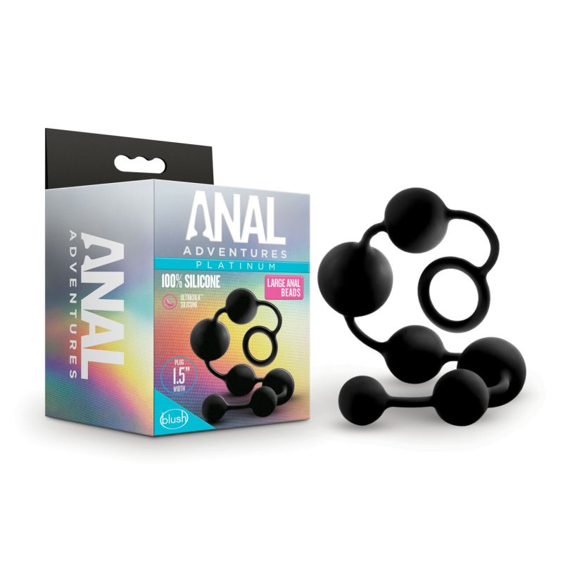 Anal Adventures Platinum Silicone Large Anal Beads - LOVEBEE