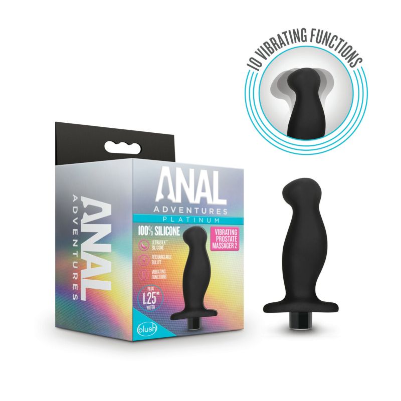 Anal Adventures Platinum Silicone Prostate Massager 02 - LOVEBEE