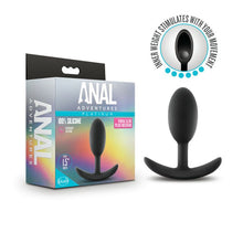 Load image into Gallery viewer, Anal Adventures Platinum Silicone Vibra Slim Plug Medium
