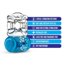 Load image into Gallery viewer, Play with Me Pleaser Rechargeable C Ring Blue
