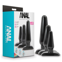 Load image into Gallery viewer, Anal Adventures 3Pc Basic Plug Kit Black
