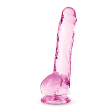Load image into Gallery viewer, Naturally Yours 8&quot; Crystaline Dildo Rose
