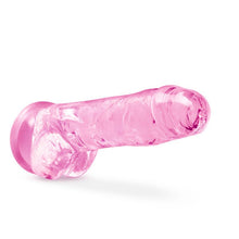 Load image into Gallery viewer, Naturally Yours 8&quot; Crystaline Dildo Rose
