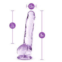 Load image into Gallery viewer, Naturally Yours 8&quot; Crystaline Dildo Amethyst
